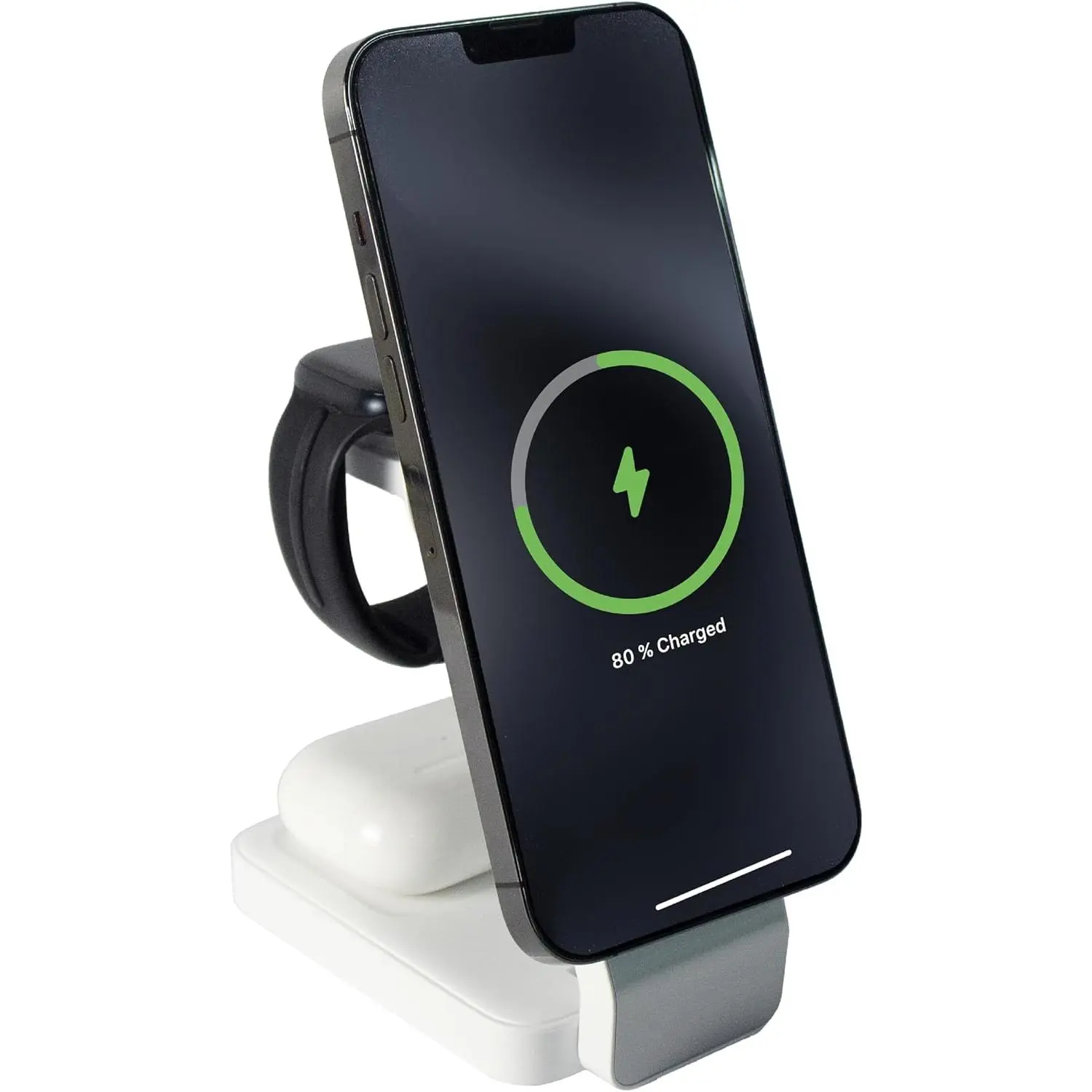 3-in-1   Station for  Devices –  Foldable  Charger for ,  Watch & AirPods with Stand – Travel-Friendly Multiple Device  Dock