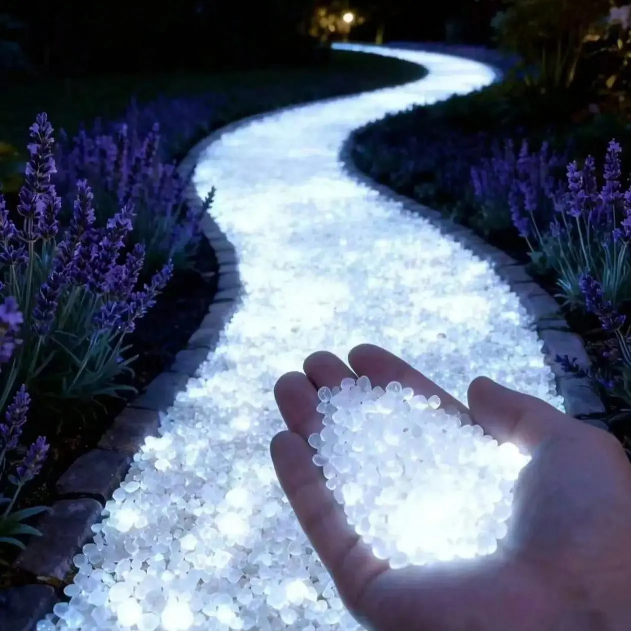 10,000 Glow Stones, Colorful Night Light Decorative Stones, Outdoor Fluorescent Stones, Garden Party Festival Decoration Stones, Outdoor Garden Accessory