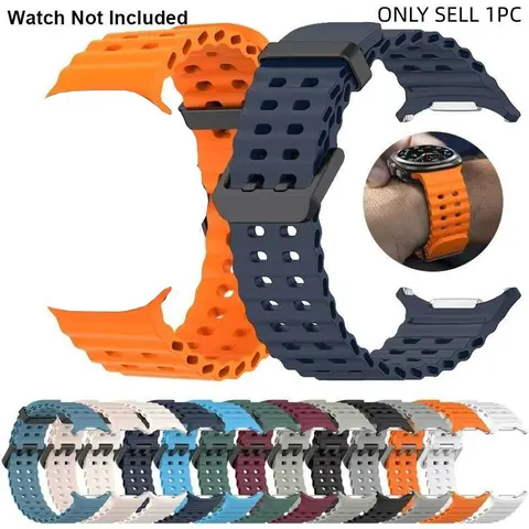 Watch Band for Samsung Galaxy Watch 7 Ultra (Band Only), Sport Silicone Watch Band, Smart Watch Accessories for Men & Women, Smart Watch Straps, Wearable, Smartwatch Accessory Band