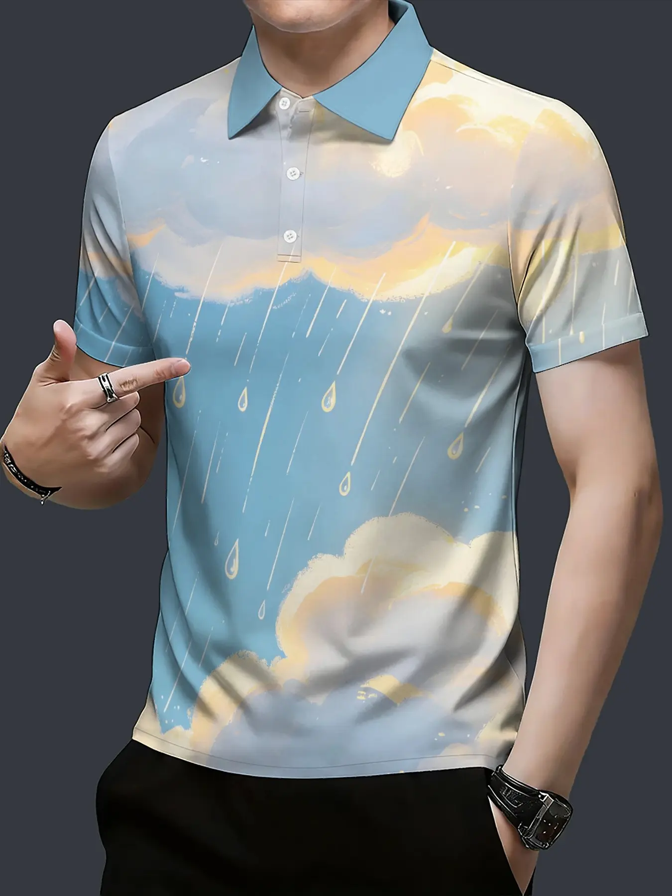 Men's Short Sleeve Polo Shirt, Cool and Fashionable, Comfortable Fit, Perfect for Daily Wear, Stylish Men's Apparel