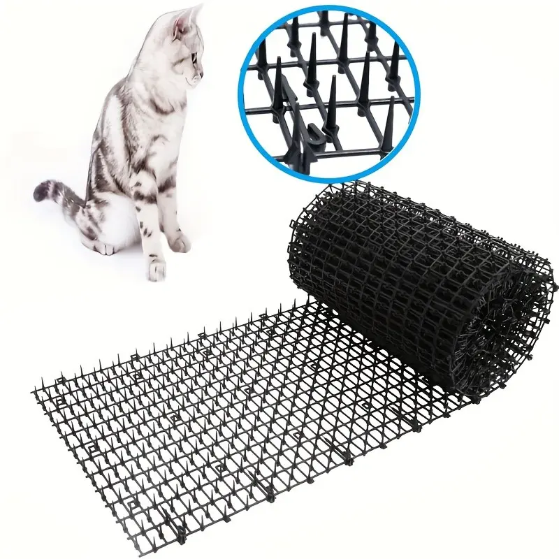 Cat Scat Mat with Plastic Spikes, 6.5ft/13.1ft - Durable Outdoor & Indoor Deterrent for Cats, Protects Gardens, Yards & Couches, Keep Your Garden, Yard & Couch Safe