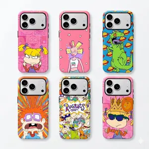 Cartoon Little Boy R-Rugrats Mobile Phone Case For iPhone 17 Promax 16 15 14 13 12 11 Pro Plus & Samsung Galaxy S26 Ultra S25 S24 S23 S22 S21 Plus FE Anti-Fall Transparent Soft Back Shockproof Silicone TPU Bumper Drop Protection Cellphone Cover
