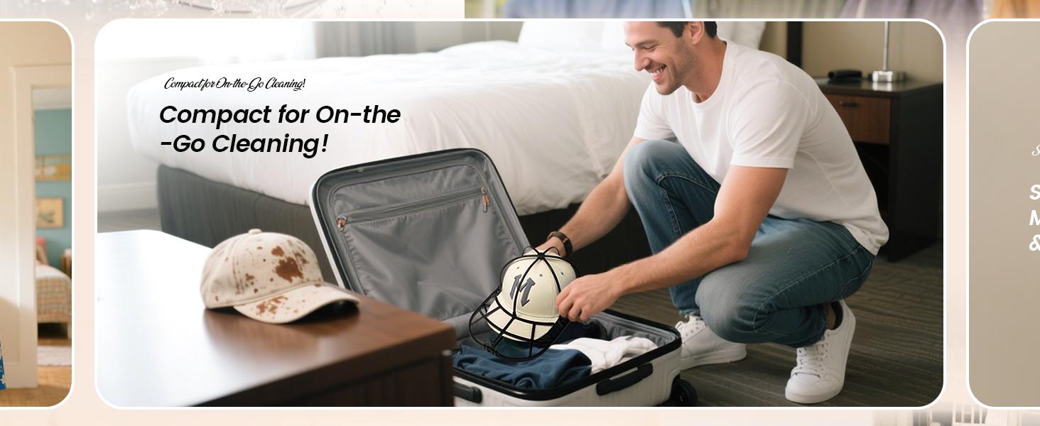 Hat Washer Cage 2-Pack - Baseball Cap Washing Machine & Dishwasher Safe Cleaner, Hat Cage for Washing Machine, Fits Adult/Kids Caps (Black)