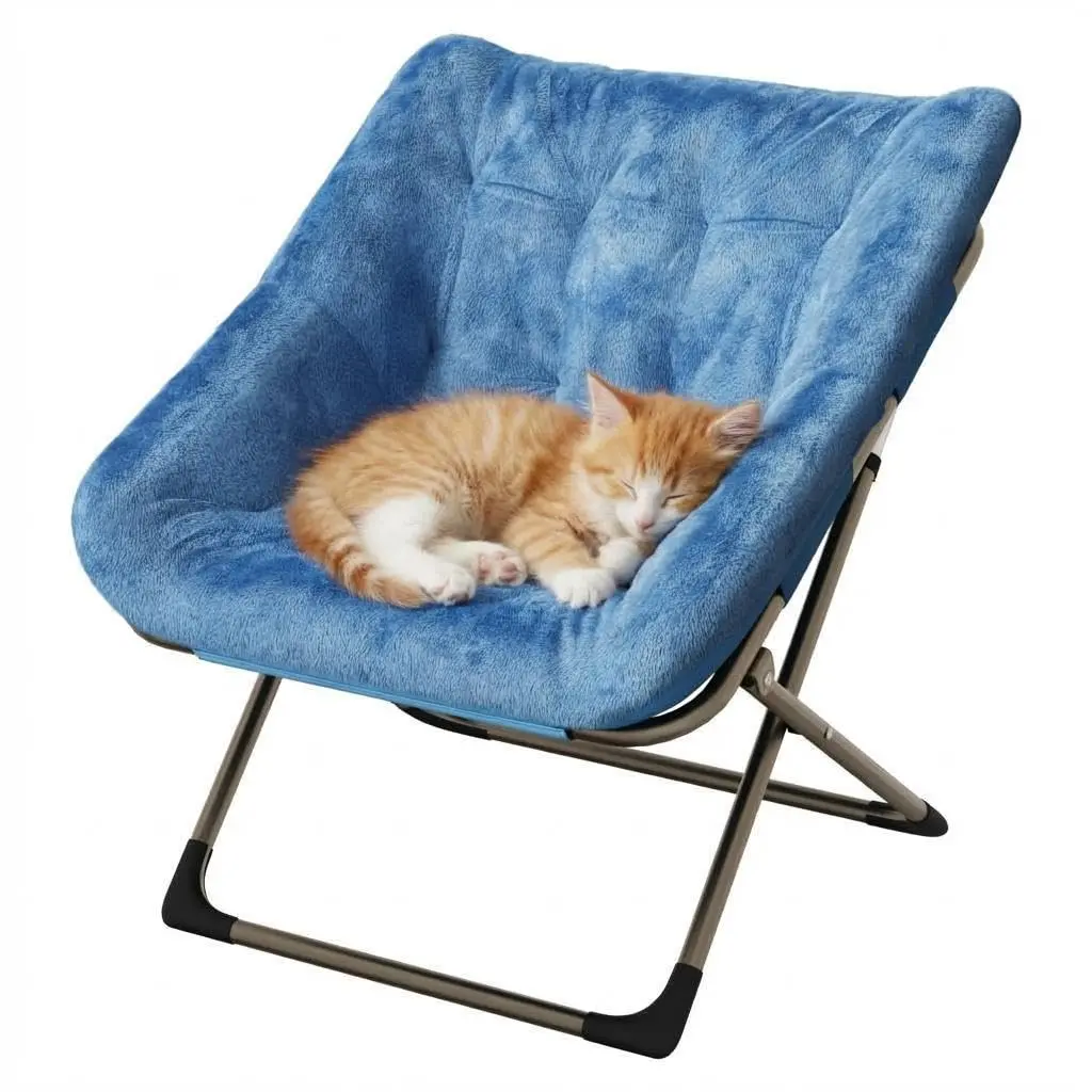 Garvee Lazy Sofa Chair, Soft Padded Lounge Armchair, Comfortable Floor Seat with Backrest, Modern Indoor Furniture for Living Room Bedroom Reading (Blue)