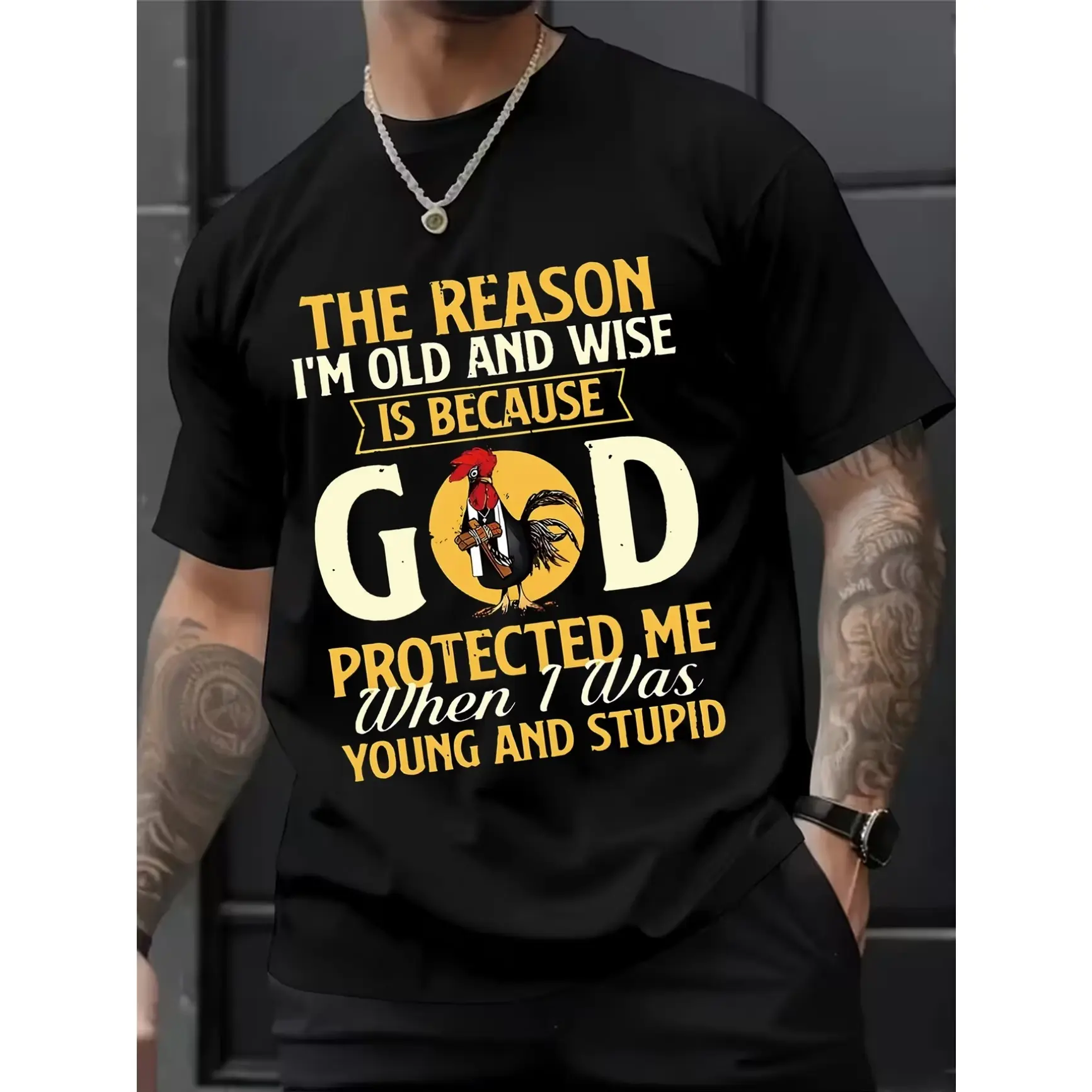 Old And Wise Young And Stupid Graphic T-Shirt, Cute Fashion Outfit for Him Her, Comfort Cotton Top, Perfect Valentine's Day Gift, Birthday Present For Friends Family, Oversized Style, Funny Christian Tee, Best Gift For Men Women, Trendy Apparel,