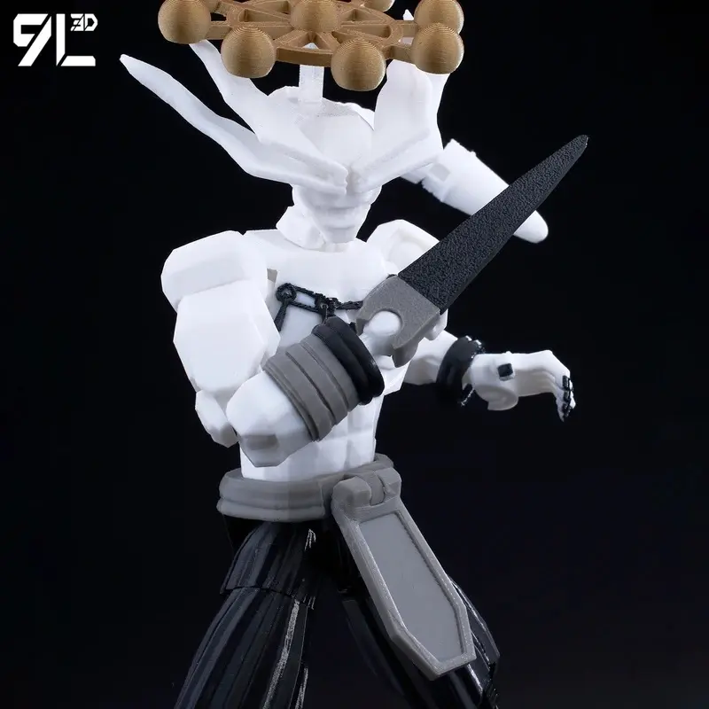 9L3D Titan 13 Assembled Jujutsu Kaisen Action Figure - 3D Printed Full Body Plastic Robot Toy for 3-4 Years Old Anime Fans (Gojo Satoru, Kuguna Characters)