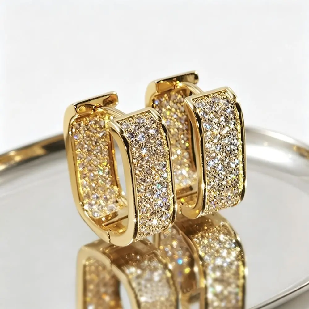 Gold Plated Hoop Earrings Set, 3 Pairs of Small Hypoallergenic Unisex Huggies with Geometric & Layered Designs for Daily Earring Stacks, Gold Jewelry Earrings