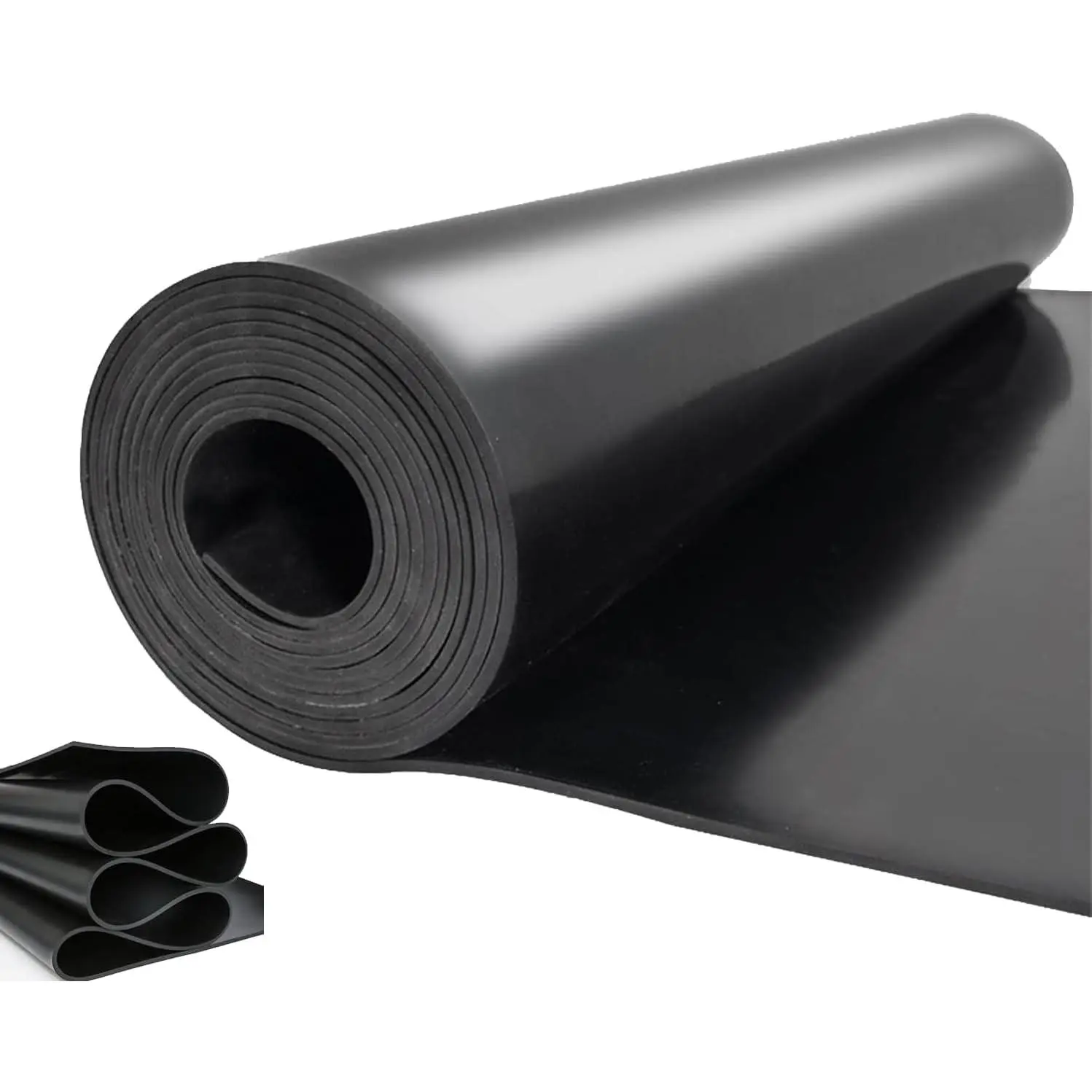 Solid Rubber Roll Sheet 3.3x9.8ft Neoprene Rubber Rolls 1/8" Thick Heavy Duty Sealing Rubber Strip Heatproof Oil  Rubber Mats for Garage Sound-Proof Floor DIY Gasket Shock