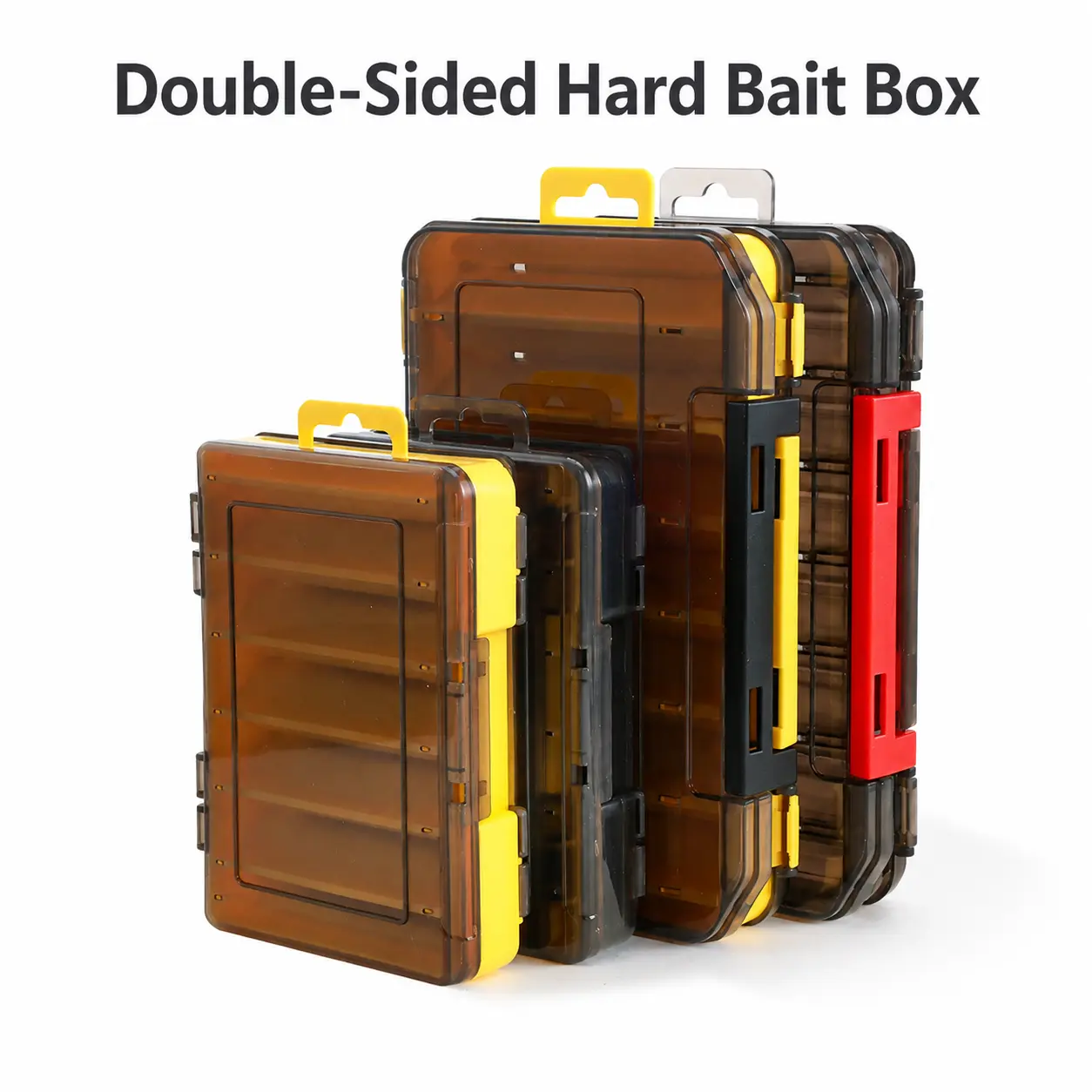 Heavy-Duty Double-Layer Plastic Bait Storage Box with Dual-Sided Compartment Design for Fishing Lures, Hooks, and Terminal Tackle – Durable Hard-Shell Organizational Tool Case for Anglers