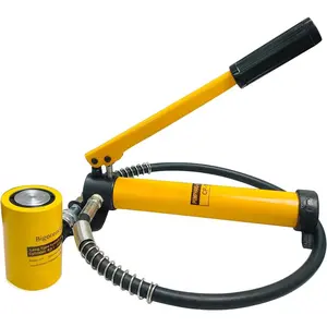 10T Mini Hydraulic Cylinder Jack Porta Power Ram 2" Stroke,CP-180 Manual Hydraulic Hand Pump Multi Section Jack,Single Acting Lifting Cylinders for Short Distance Lifting Leveling Machinery