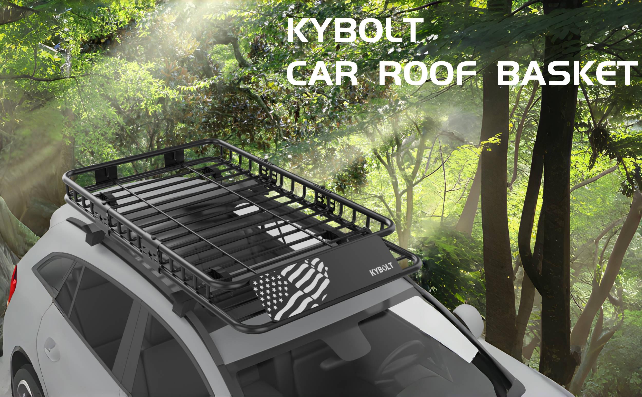 GARVEE Versatile GARVEE Roof Rack Baskets in Multiple Sizes: 49"x36"x5", 64"x39"x6", and 51"x36"x5". Ideal for SUVs, these black cargo carriers enhance your vehicle's storage capacity for all your travel needs.