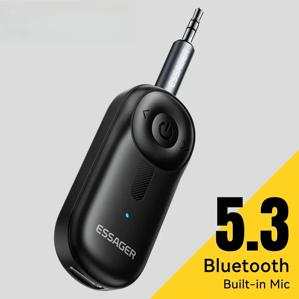 Bluetooth 5.3 Adapter 3.5mm AUX Jacks For Audio Music Receiver Car Speakers Headset Tablet Laptop Bluetooth Car Receiver