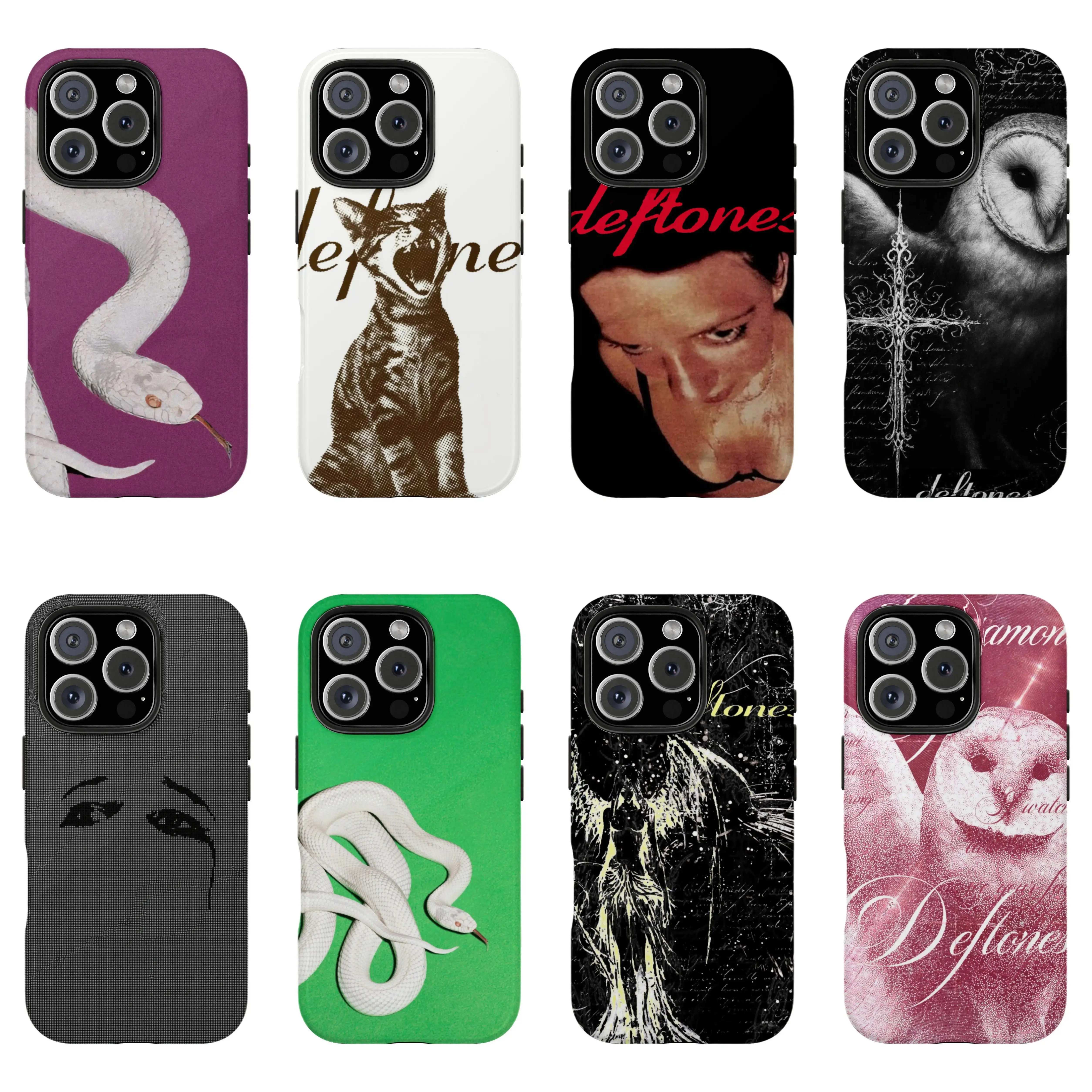 Deftones White Pony Dark Gothic TPU Cellphone Case - Durable, Shockproof Protection, Fits iOS iPhone Series Various Models 11-17 ProMax Plus - Unisex Fan Gift Tech Accessory Shell