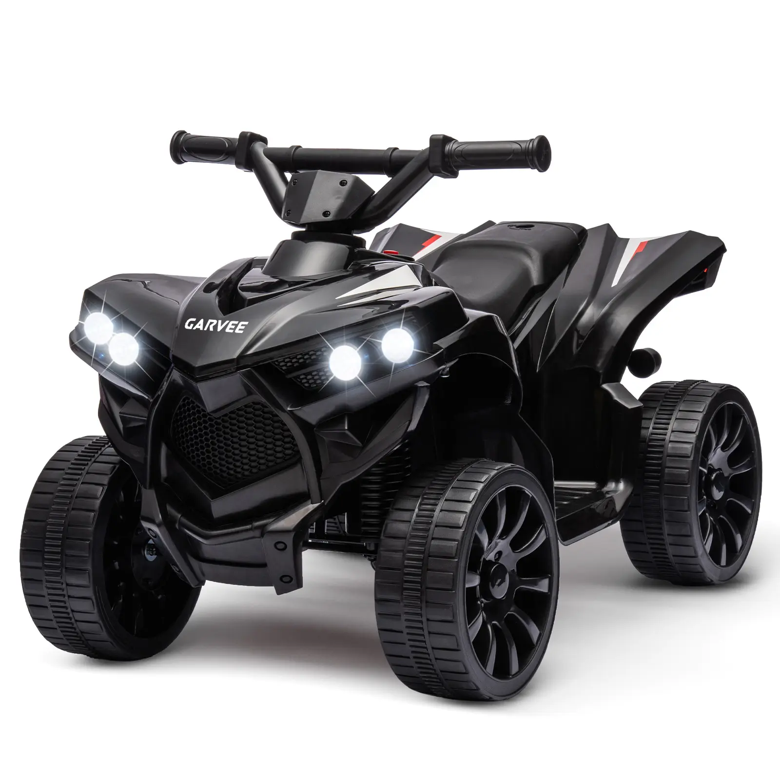 6V Ride on Toy with 1.8MPH Max Speed, Kids ATV 4 Wheeler, Wear-Resistant Wheels, Music & Foot Pedal, Battery Powered Electric Quad Car