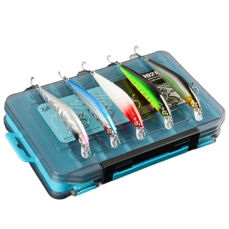 5PCS Suspending Minnow Hard Lures, 9cm 9.5g Long Cast Jerkbait Set with Weight Transfer System, Short Lip, 3D Eyes, Laser Finish & Sharp High-Carbon Treble Hooks for Bass, Trout, Hard Lure, Corrosion Resistant, High-Carbon Hook