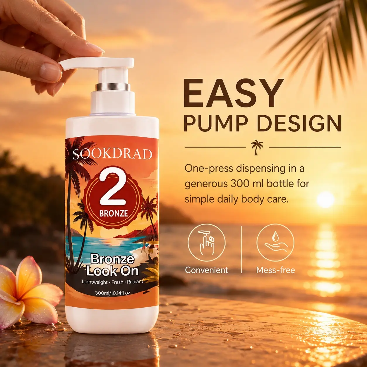 Bronze Look On, Lightweight, Fresh, Radiant, 300ml/10.14fl oz