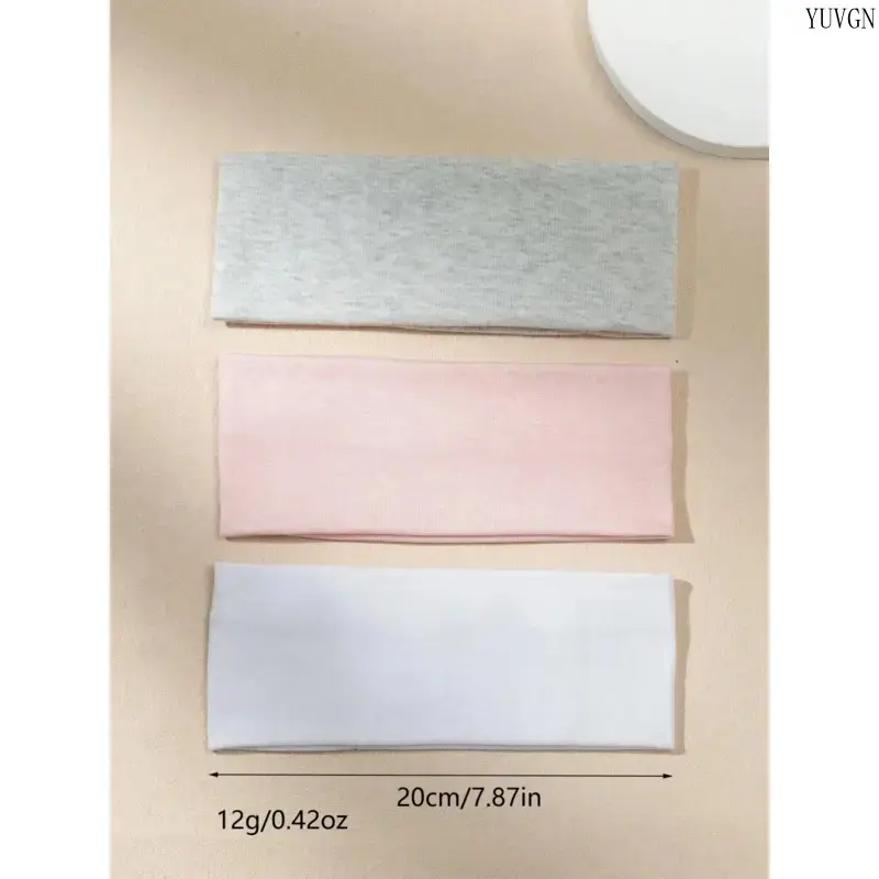 3Pcs Solid Color Stretch Knit Headbands, Suitable for Daily Wear, Yoga, Gym and Outdoor Activities