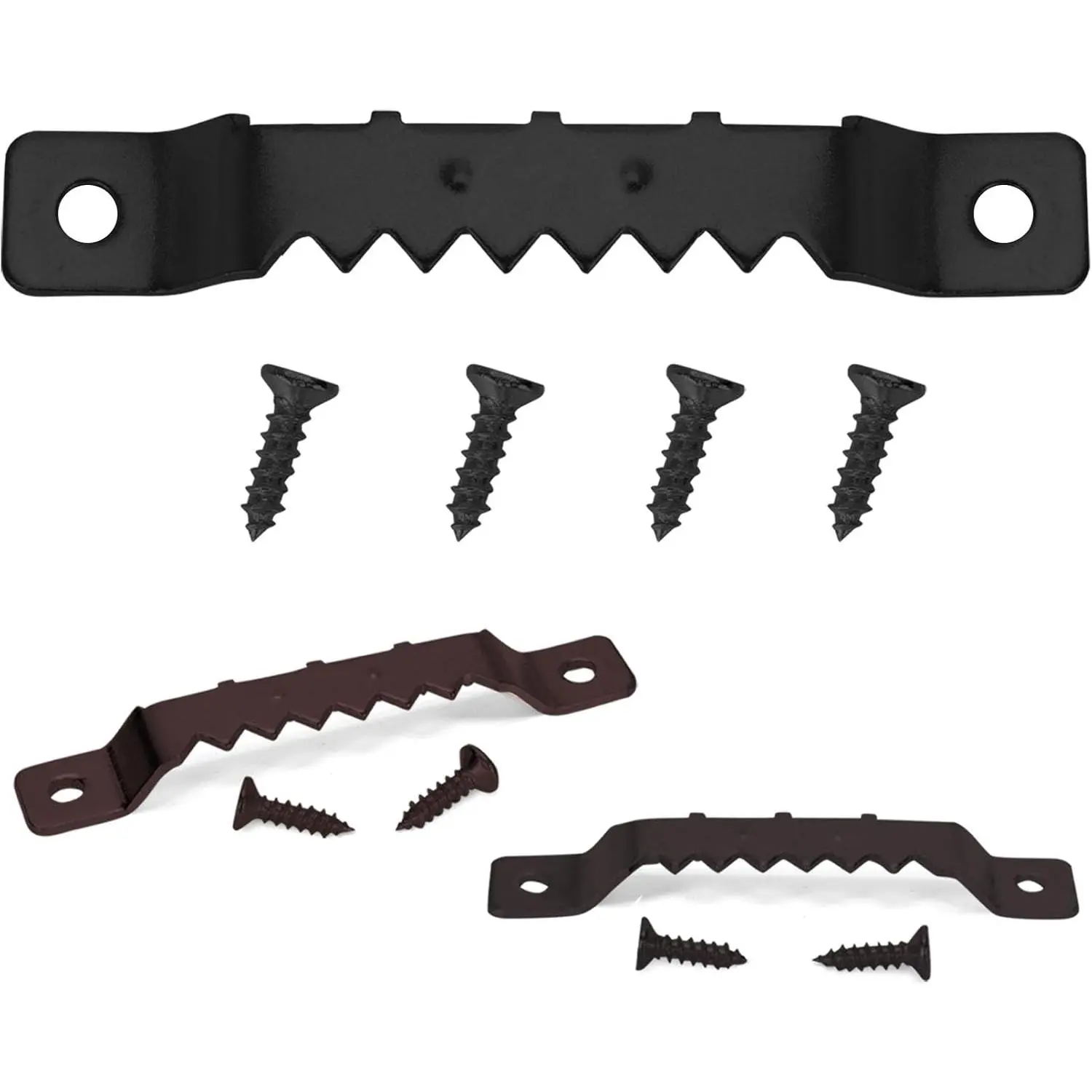 25-Pack Thickened Rust-Resistant Sawtooth Picture Hangers with Screws - 50lbs Support, Wall Mounting for Photo Frames, Canvas Artwork, Clocks
