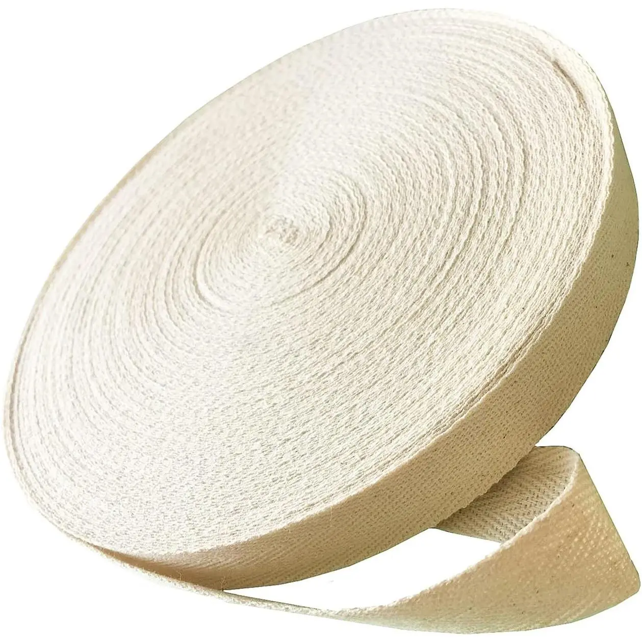 50 Yards  Twill Tape Ribbon 1/2 Inch, Soft  Webbing Tape Herringbone Tape for Sewing DIY Craft, Beige