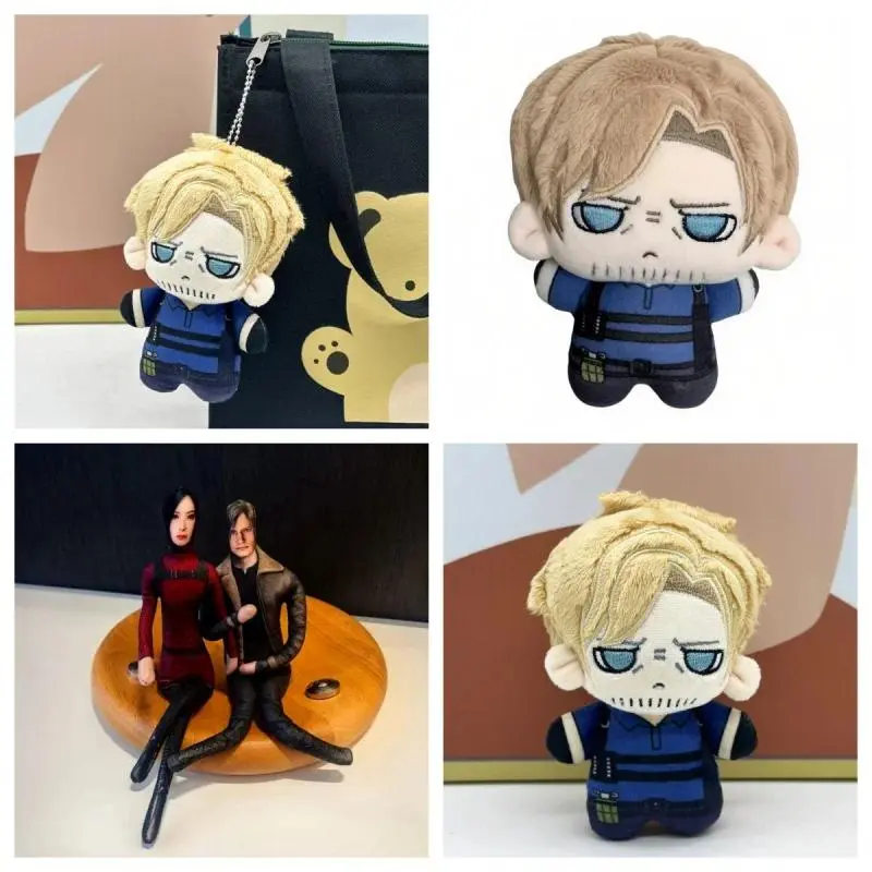 Funny 26cm With Body Wire Flexible Anime Resident Game Evil Character Leon Scott Kennedy and Ada Wong Plush Toys Plushie Doll
