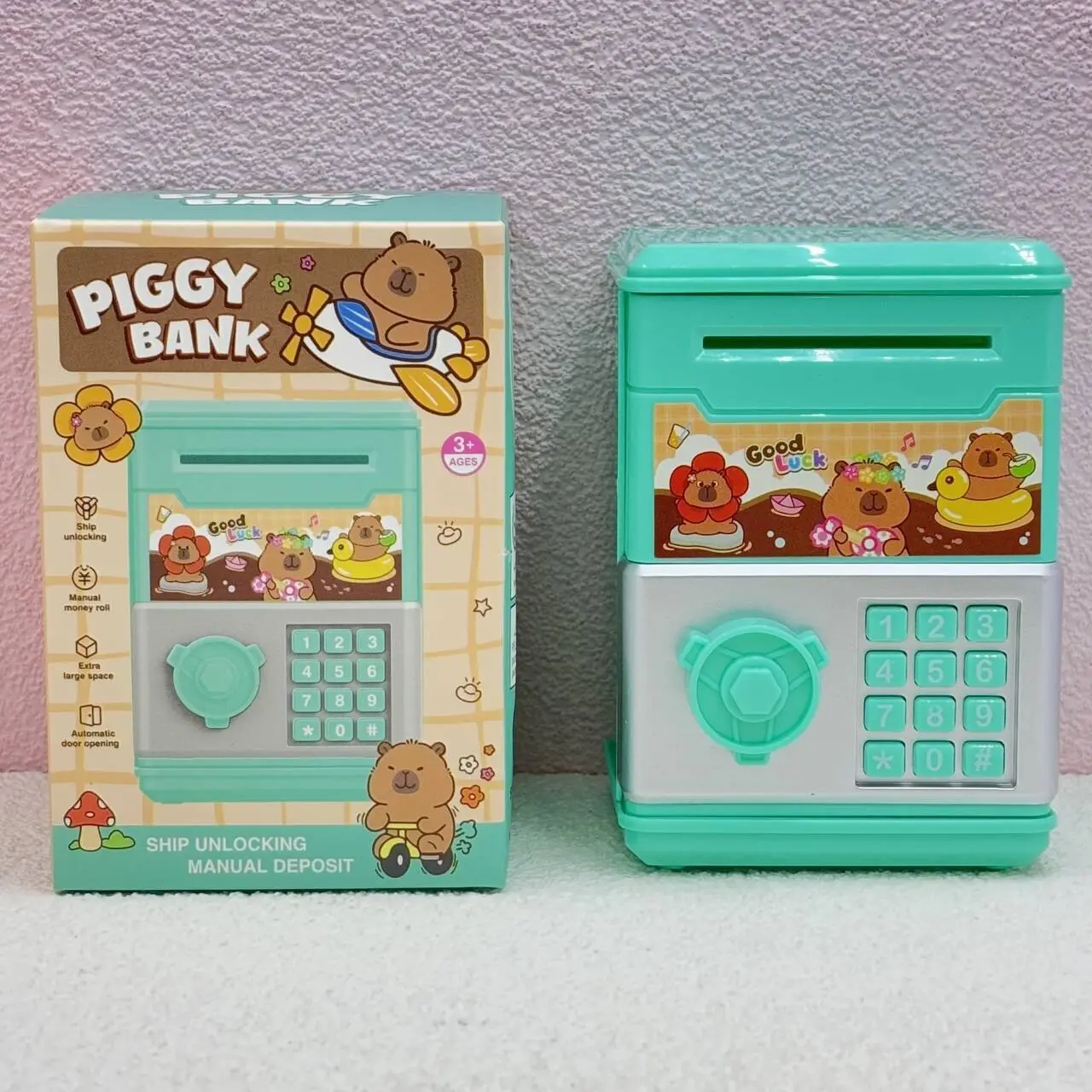 Mini Money Box with Password Lock, Cash Saving Box, Large Capacity Savings Jar, Reusable Coin Bank, Coin Piggy Bank, Secure Storage Solution, Piggybank, Ideal for Kids & Adults
