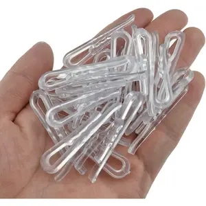 2 inches/50mm 120Pcs Clear Plastic U Shape Alligator Clips Clothespins Garment Shirt Folding Clips with Teeth for Sewing Room Folding Board Sock Tie Pant Securing Fabric to Comic Book Board