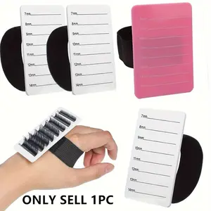 Lash Holder Lash Tiles for Lash Extension Supplies Cosmetic Tools Eyelash Extension Hand Pallet with Adjustable Wrist Strap False Lash Tray Tools