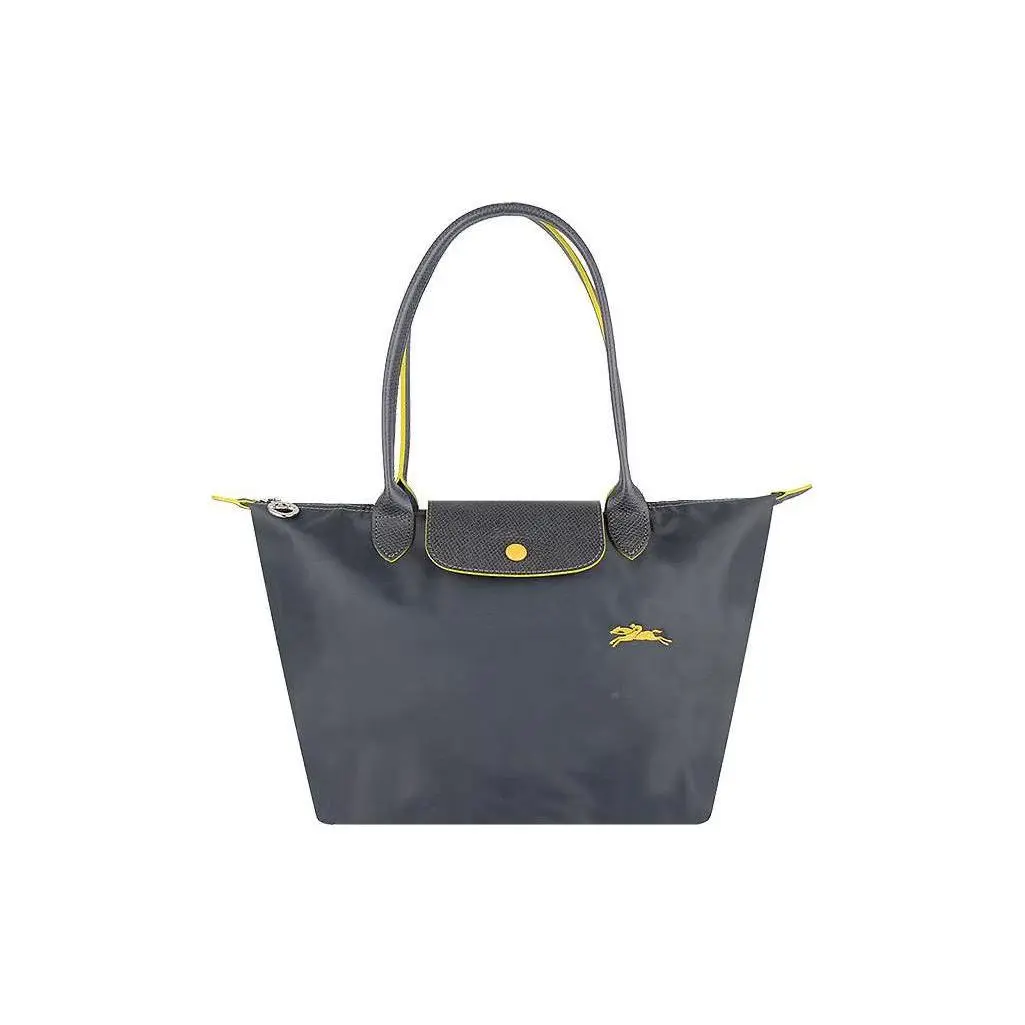 Longchamp Le Pliage Club 28 Large Canvas Tote Bag for Women, Metallic Gray