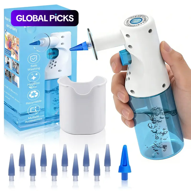 Earwax Removal Kit, Earwax Cleaning Kit, Manual Ear Irrigation System, Safe and Effective Earwax Remover, Ear Flush Cleaner Device, Earwax Removal Tool, Earwax Removal Products #GLOBAL PICKS