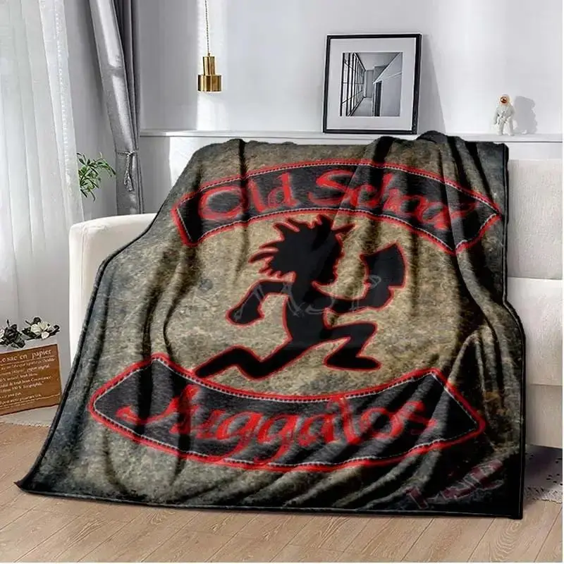 Insane Clown Posse ICP Juggalo Faygo Inspired Throw Blanket, Multi-Use Soft Blanket as Bed Sheet Bath Towel Knee Nap Blanket for Car Office Sofa, Ideal Gift for Horrorcore Rap Fans