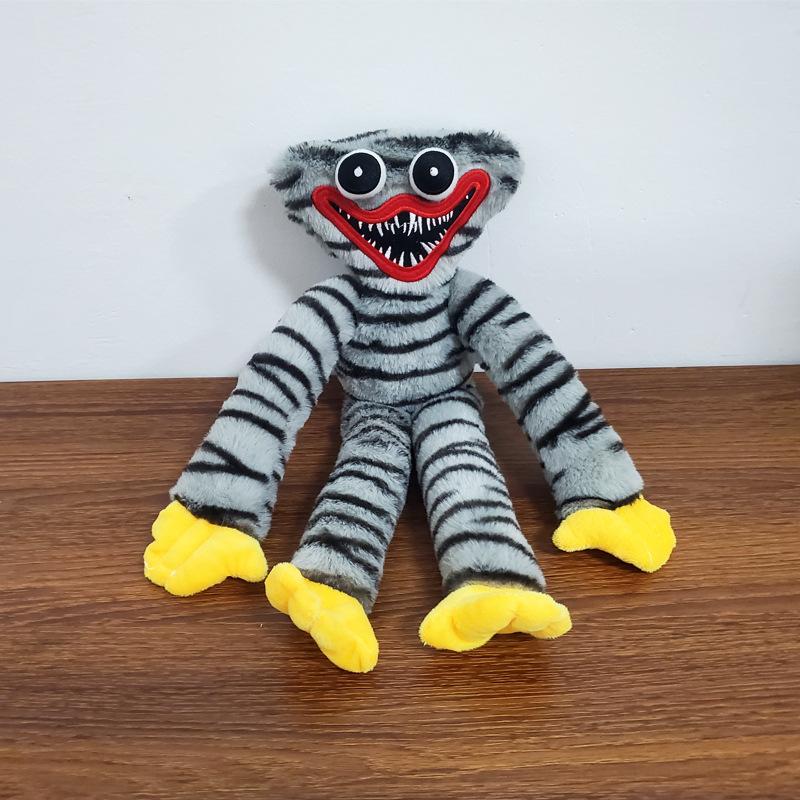 40cm 8 Styles Striped Huggy Wuggy Plush Toy, Soft Stuffed Monster Doll, Cartoon Game Character Plushie for Kids