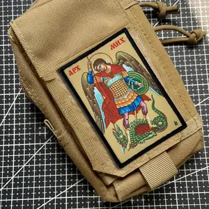 Archangel Michael Tactical Patches Funny Hook&Loop Patch Military Army Morale Badge Armband Backpack Stickers