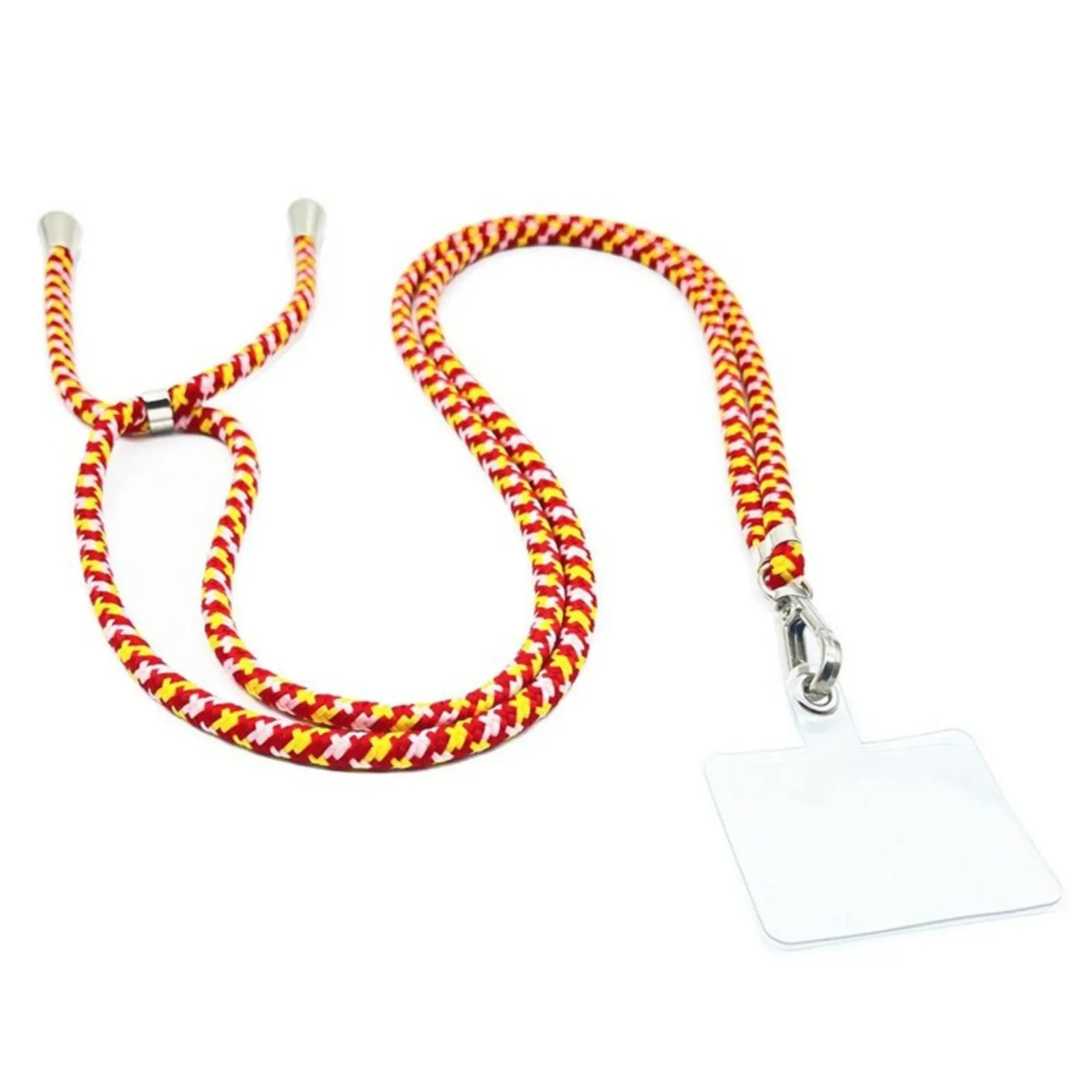 Crossbody Phone Lanyard Black Heavy Duty Climbing Rope Nylon Neck Strap Clear Tether Tab Universal Cell Phone Hanging Cord for Business Travel Outdoor