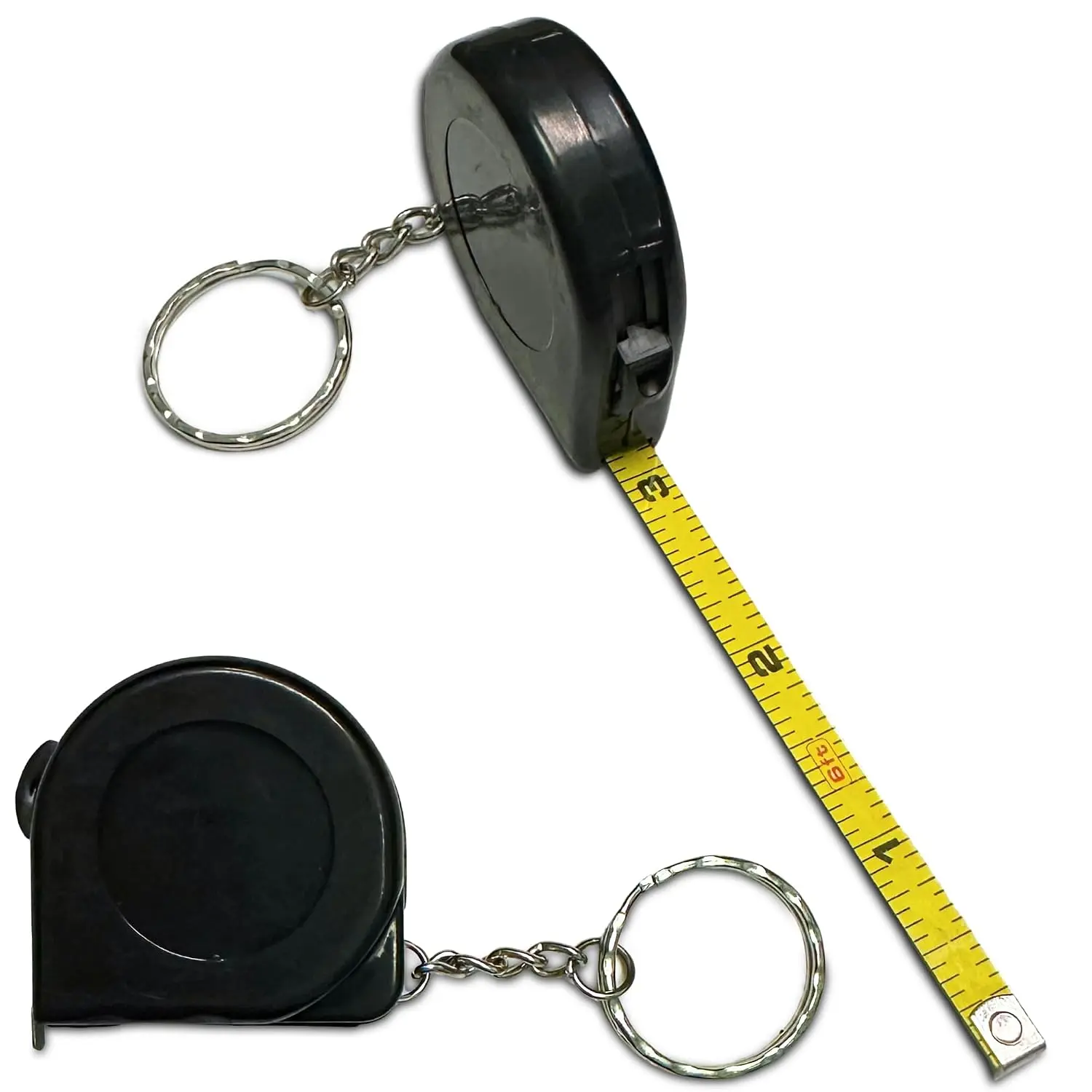 6-Foot Long, 2-Pack, Tape Measure , Black, EDC Portable