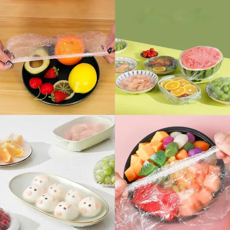 Flexible food cover for fresh preservation bags One-time stretchable bowl lid Universal kitchen packaging bag For food storage, bread fermentation and outdoor picnics