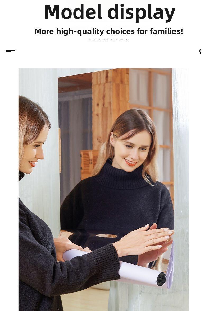 Self-adhesive mirror sticker with backing tape, 20 × 40 inch, soft glass mirror for self-service/glass doors, home use, full-length mirror, Instagram‑style bedroom reflective film