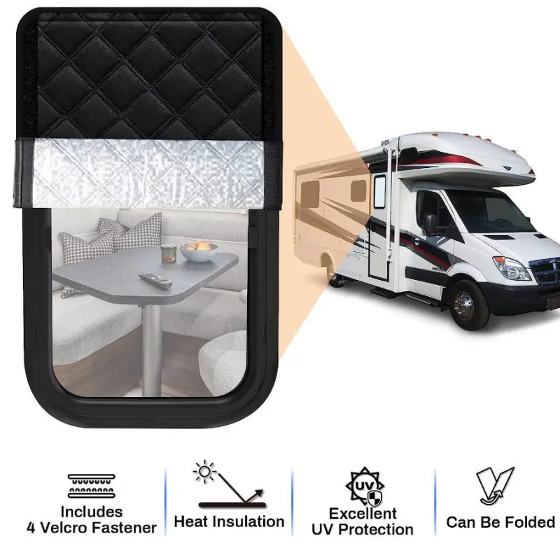 1pc Foldable RV Door Privacy Sun Shade Screen, Lightweight Side Sun Block Visor, Easy Store Windshield Screen for RV Camper Travel Trailer Outdoor Camping Travel Gear, Side Window Sunshade