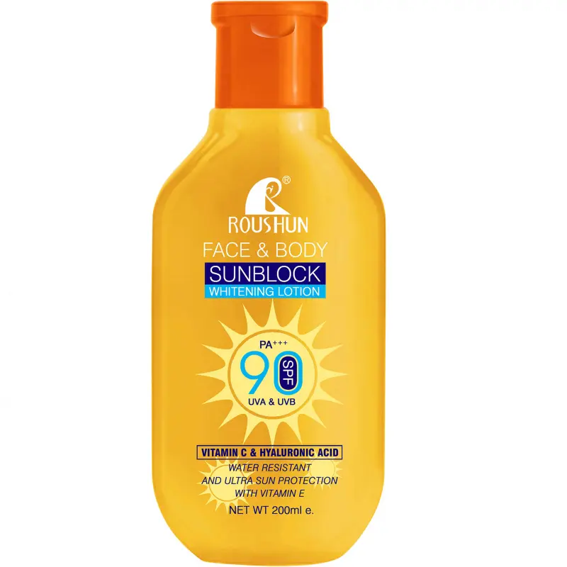200ml Vitamin C Hyaluronic Acid Sunscreen Body Lotion 2in1 Clear and water-based sunscreen, refreshing and non greasy, UV resistant sunscreen