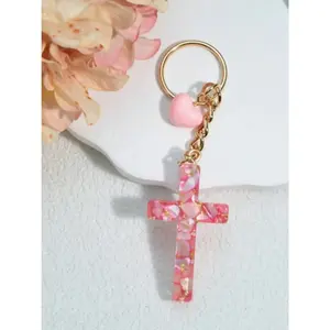 Cross Charm Keychain, Pendant Keychain, Stylish Keychain, Fashionable Keychain for Women & Men, Trendy All-match & Exquisite Keychain for Birthday Gift, Trendy Cute Keychain