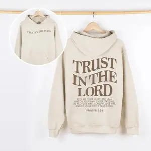 18ACTIVEKITTrust God Hoodies - Fashionable Christian Hoodies, Aesthetic Jesus Hoodies, Women's Faith Clothing, Religious Gifts