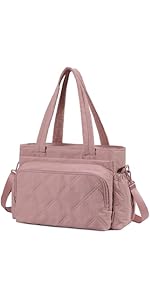 Lunch Bag Women Double Deck Quilted Puffer Insulated Lunch Cooler Leakproof Durable Reusable For Work Picnic Meal Prep