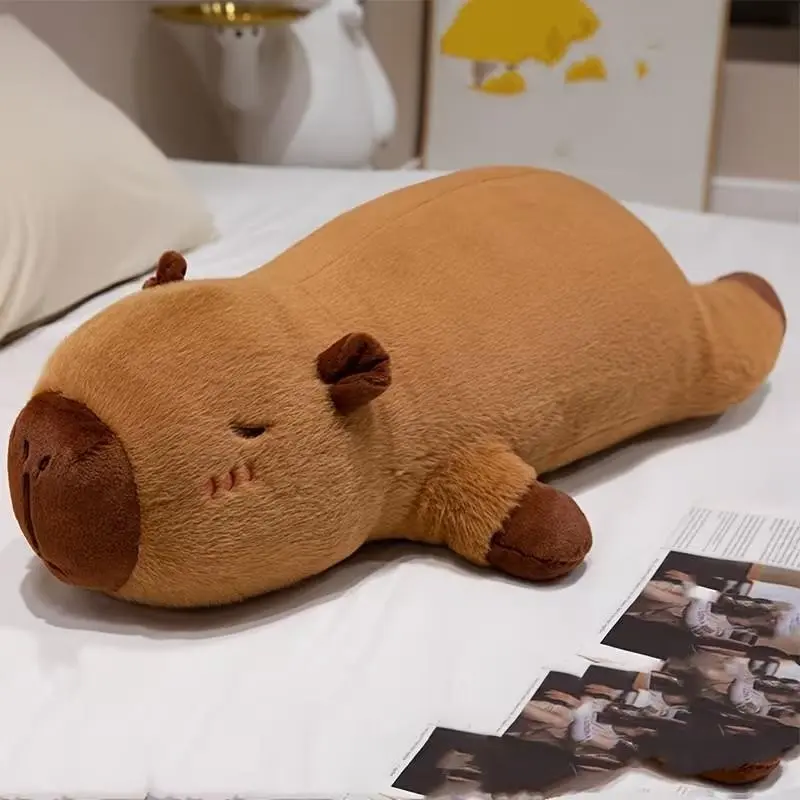 Plush Capybara Long Pillow, Soft Huggable, Perfect for Home Decor, Bed, or Sofa, Cozy and Stylish, Ideal for Relaxing and Decorating Your Space