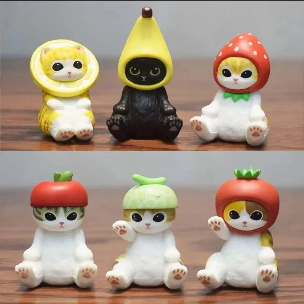 Mofusand Blind Box Toy Fruit Series Cat Cute Anime Action Figure Doll Desktop Decoration Collection Children's Birthday Gifts