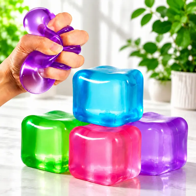 4PCS Slow Rising Squishy Cubes  Super Soft Stress Relief Toys | Anxiety Relief | Desk Calm Fidget | Kids & Adults Must-Have