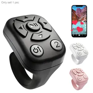 TTikTok Remote Control Ring, Wireless Phone Video Scroller and Page Turner, Compatible with iPhone Android, Camera Shutter Remote for Selfies, E-Books, Music and Short Videos