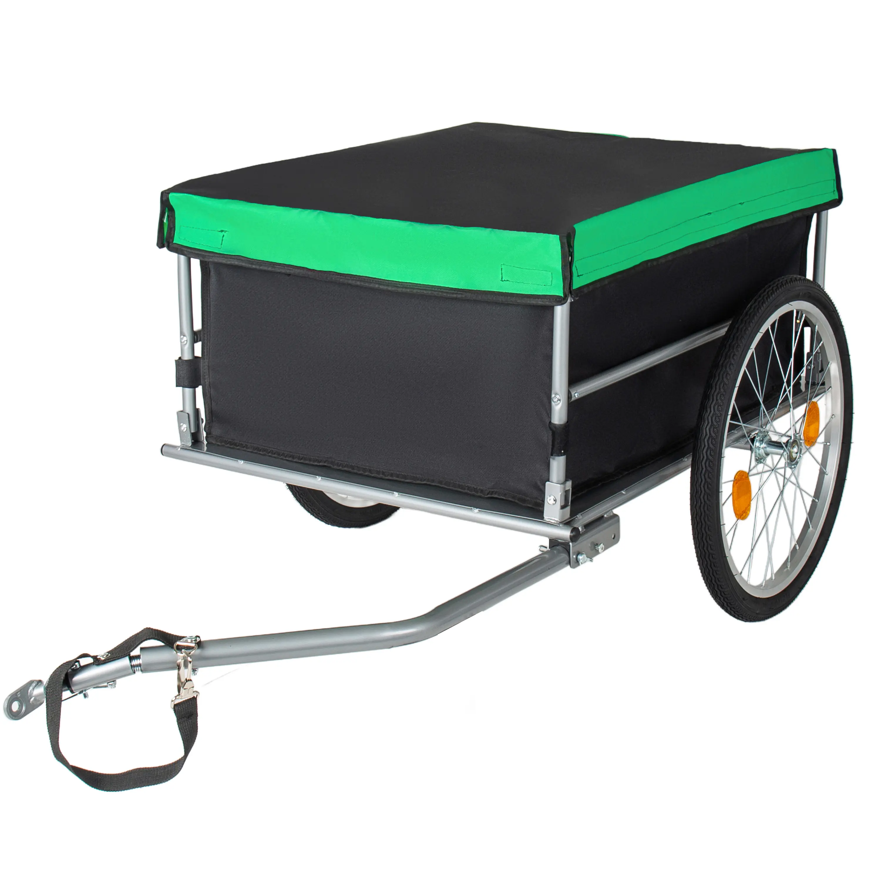 ARCH Foldable Bicycle Cargo Trailer with 20-Inch Wheels, Removable Cover, Folding Frame Quick Release, Bike Cart Wagon for Luggage, Tools, Groceries, Outdoor Camping Gear Hauler, Black+Green, Home Furniture and Household Product Search Terms