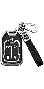 for GMC Key Fob Cover with Keychain，Key Case Shell TPU Full Protection Compatible with GMC Chevy Acadia Sierra Terrain Silverado 1500 2500HD 3500HD Tahoe (Blue, 5 Button)