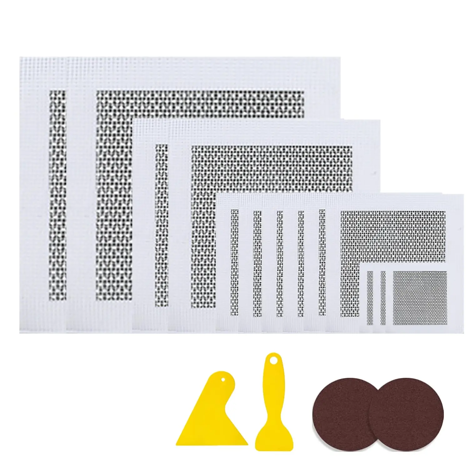 17 Pack Dry Wall Patch Walls, 2/4/6/8 Drywall Patch Repair Kit | Self-Adhesive Wall Hole Repair Patch Kit With Fiber Mesh, Putty  And Sandpaper For Plasterboard, Ceiling, Wall