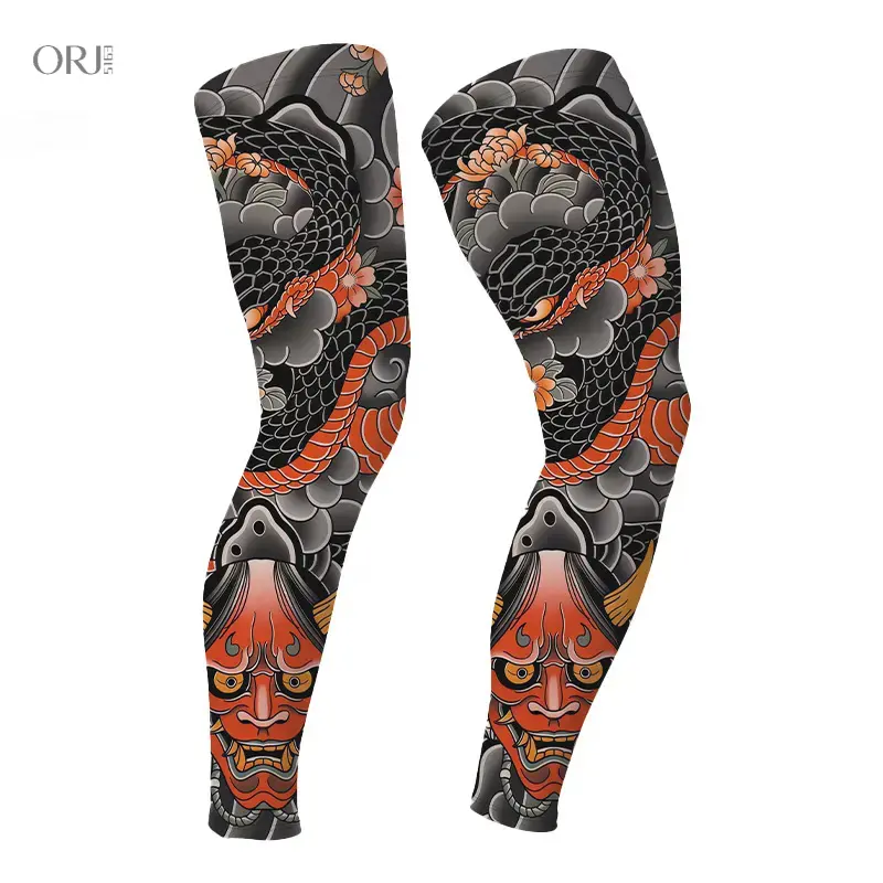 Fashionable Printed Leg Sleeves in Breathable Elastic Stretch Fabric with Anti-Slip, Sun Protection for Bicycle Riding & Outdoor Sports,fit,,cosplay,accessory,,shoe,charm,,cool,gift,,crossbody,bag,,stuffed,animal,,Touchscreen,Winter,Access,large,capacity,