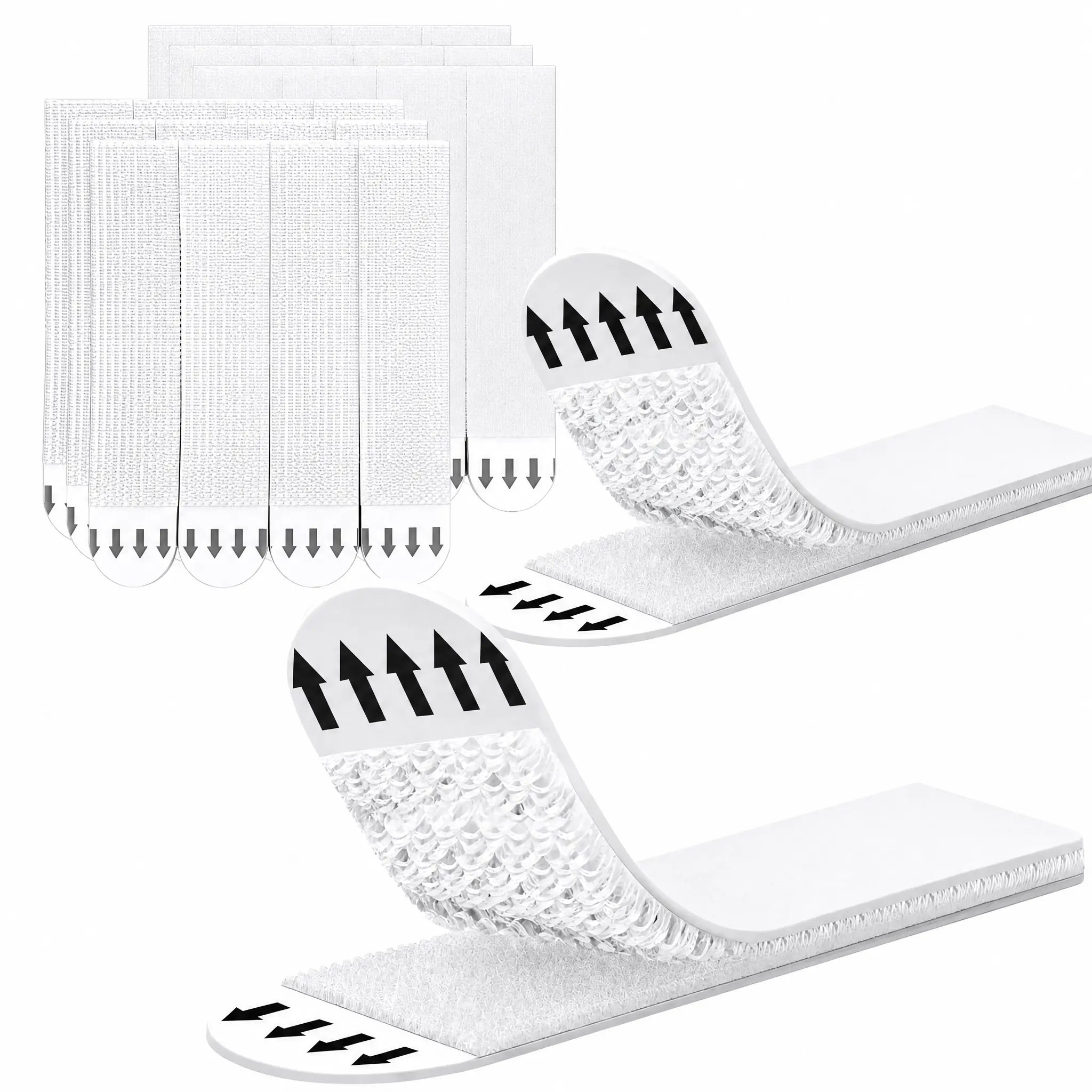 Damage-Free Picture Hanging Strips, Renter-Friendly Wall Mounting Tape, Removable Self-Adhesive Hook and Loop Fasteners for Frame Wall Decor, Gallery Wall Kit, 24 Pairs Combo (12L + 12S)